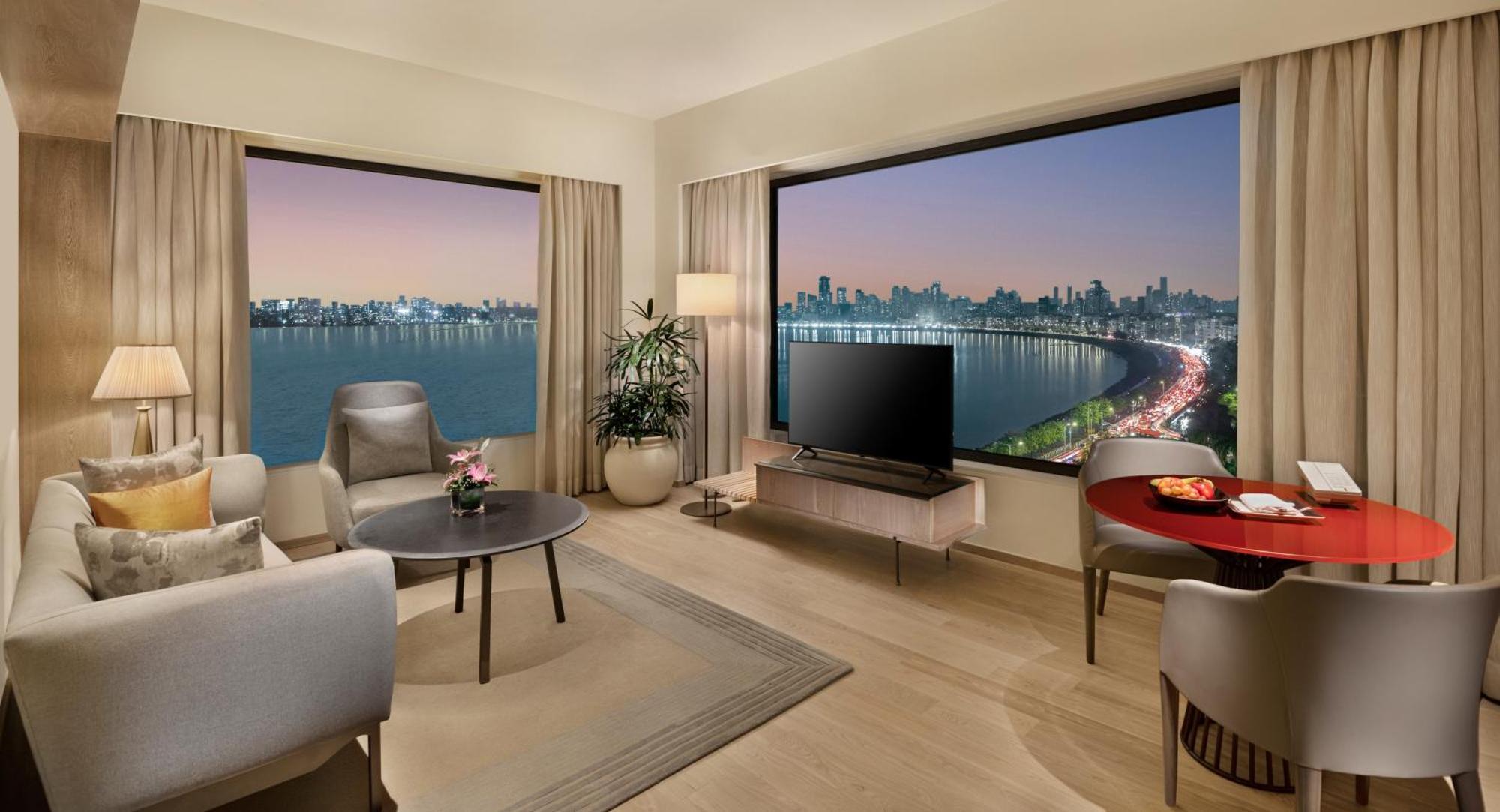فندق ترايدنت ناريمان بوينت مومباي المظهر الخارجي الصورة A living room at the hotel